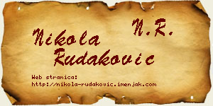 Nikola Rudaković vizit kartica